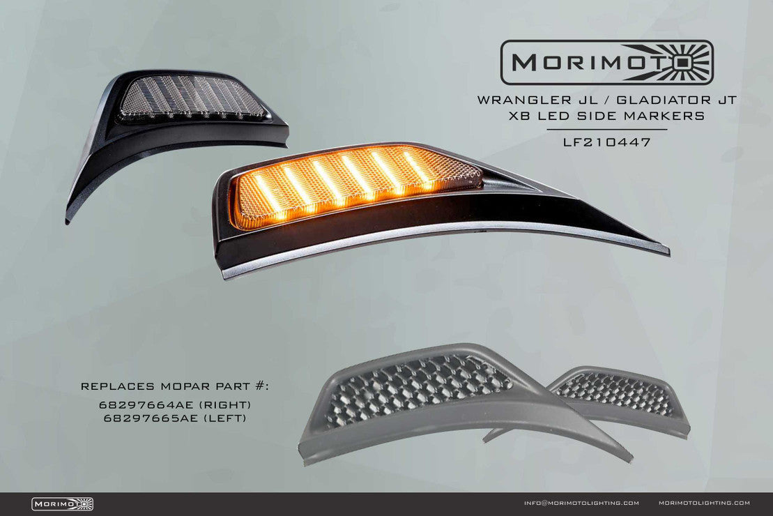 Morimoto Jeep Wrangler JL/JT (2018+) XB LED Side Marker Lights