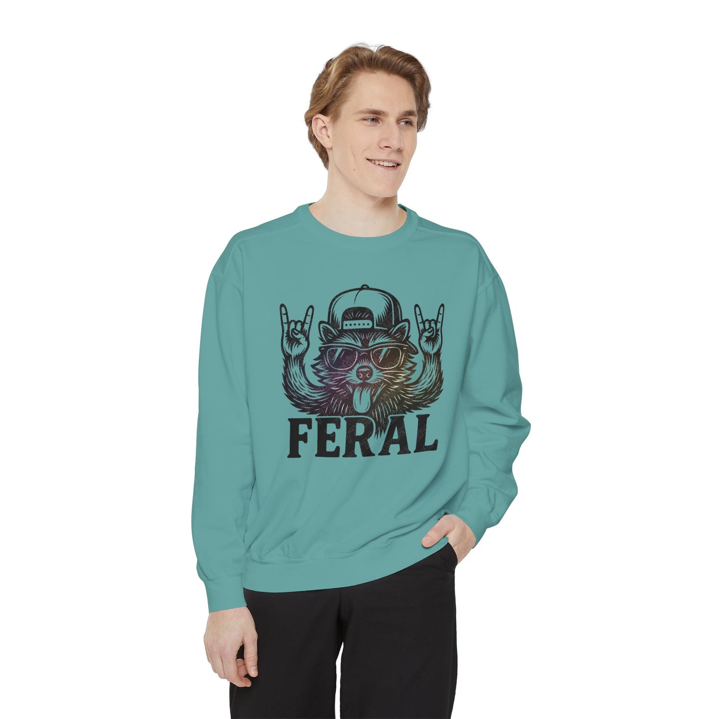 Raccoon Sweatshirt - Feral Raccoon Crewneck