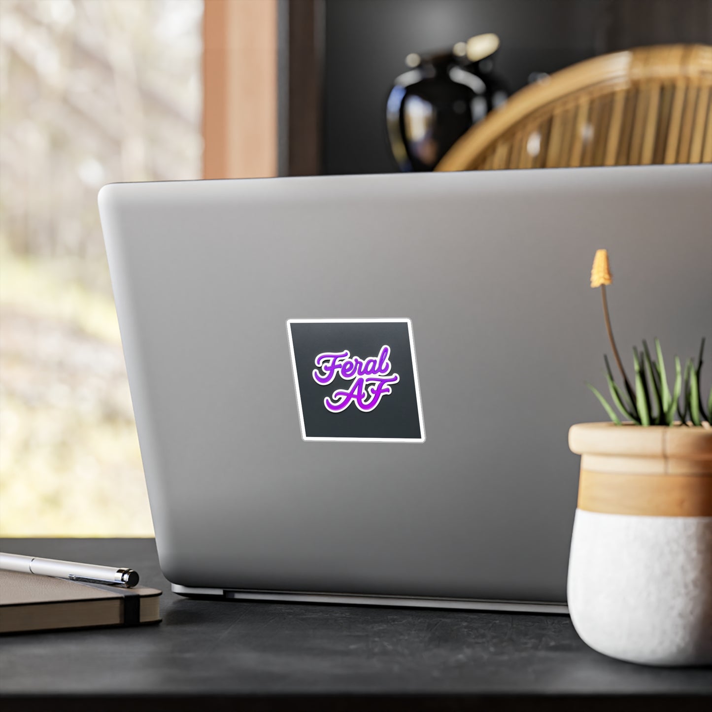 Feral Af purple Kiss-Cut Vinyl Decals
