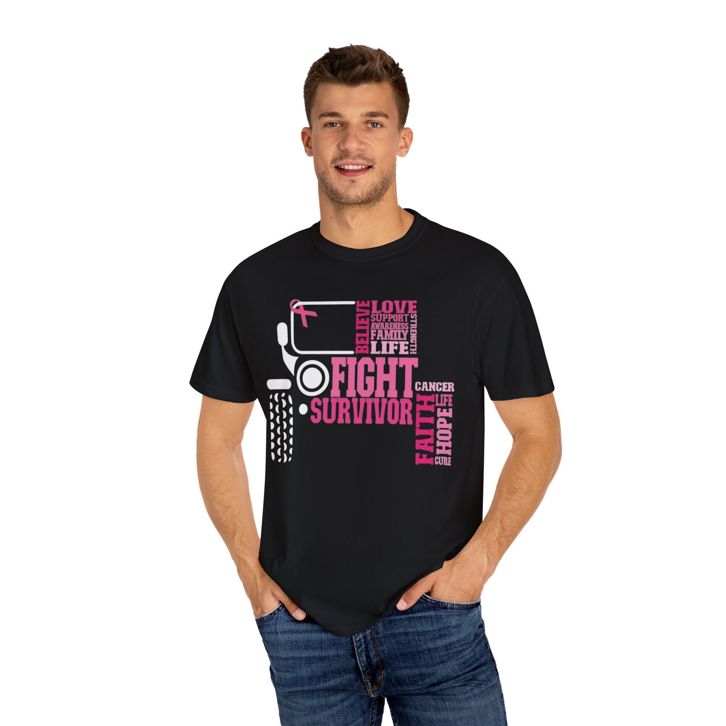 Unisex Garment-Dyed T-shirt - Breast Cancer Offroad Tee