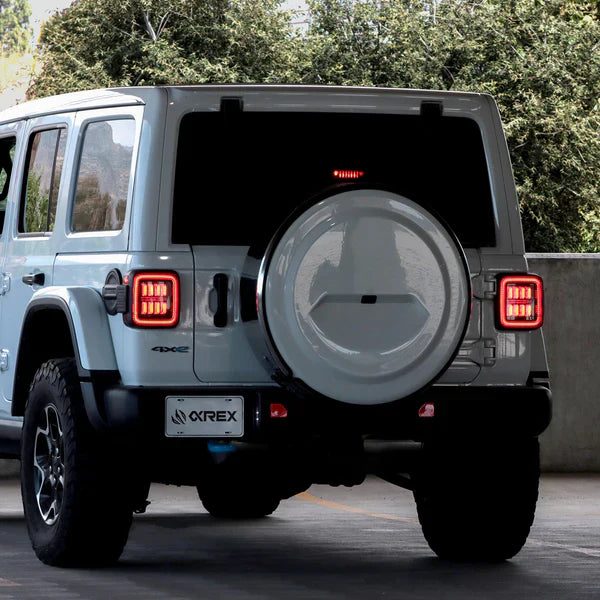 AlphaRex 18-23 Jeep Wrangler JL NOVA Prismatic LED Taillights Alpha-Black
