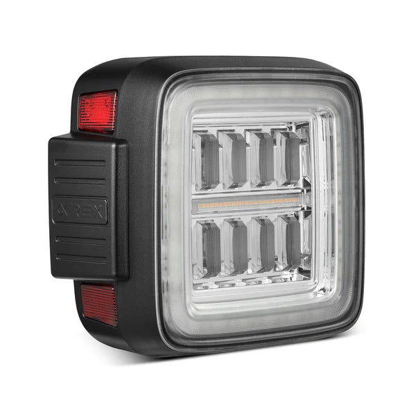 AlphaRex 18-24 Jeep Wrangler JL NOVA-Series Prismatic LED Tail Lights Clear
