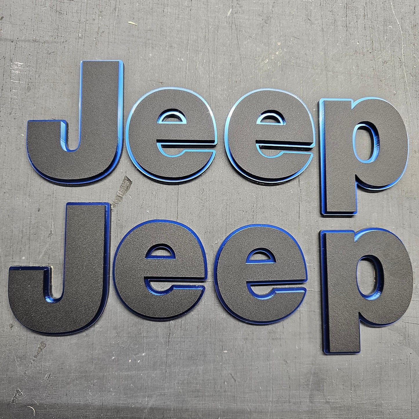 Laser Cut Acrylic "Jeep" Fender Emblem