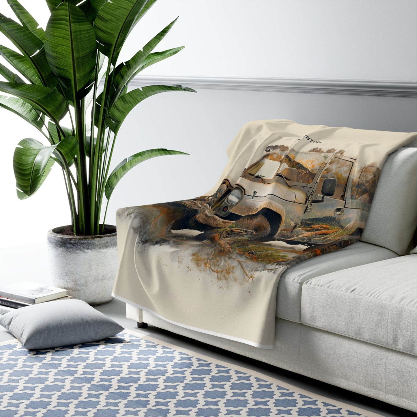 Adventure Sherpa Fleece Blanket - Cozy Throw for Outdoor Lovers