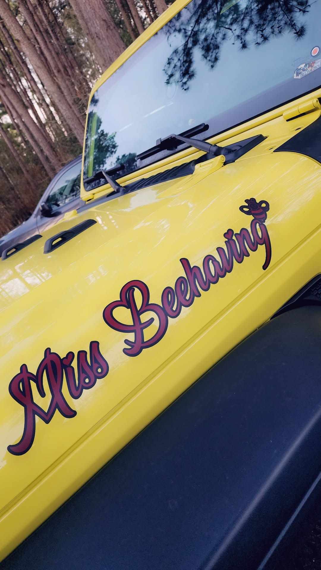 Custom designed Jeep hood name decal set