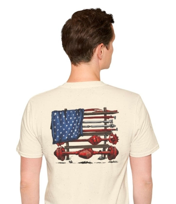 American Flag Axles & Control Arms T-Shirt