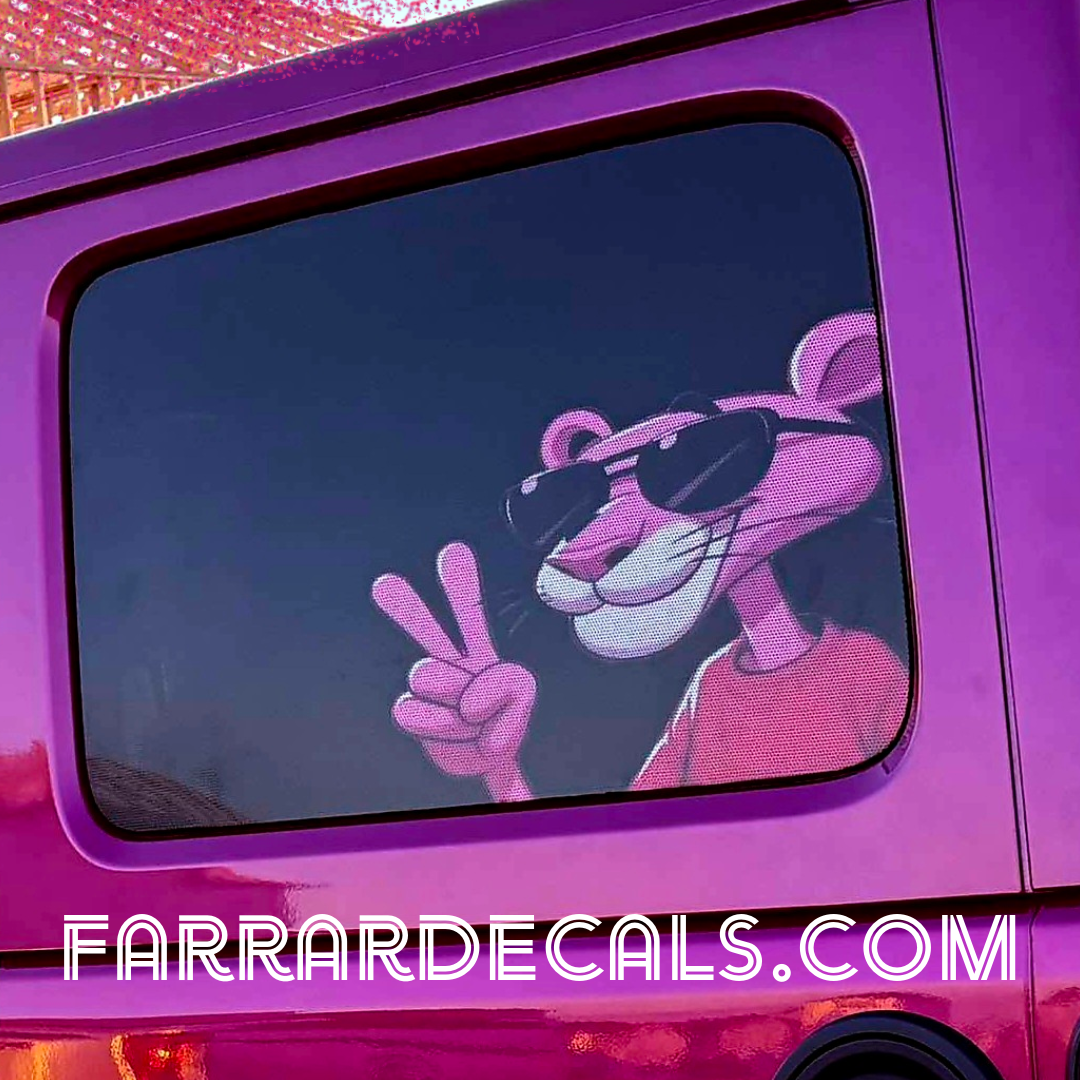 Custom Personalized Perforated See-Thru Window Decal Set