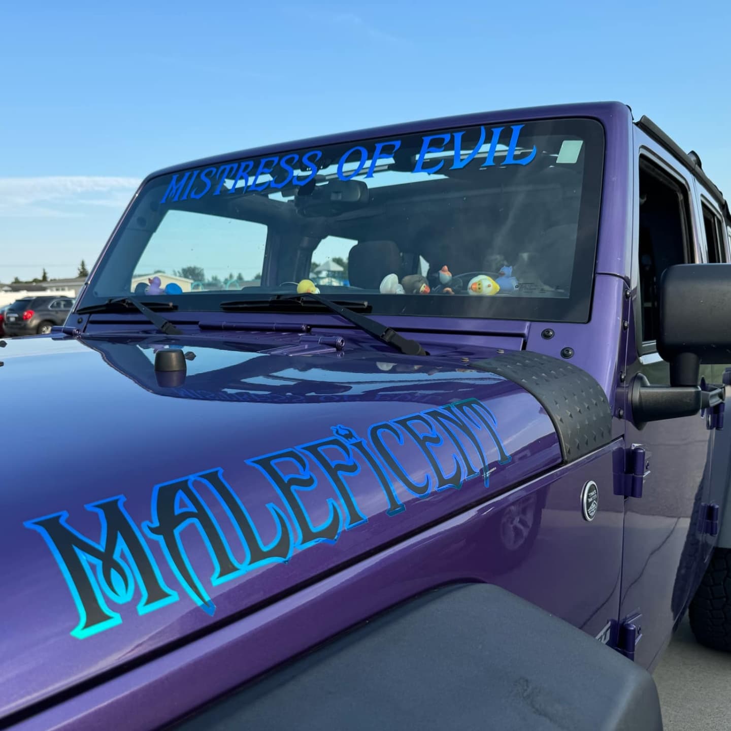 Custom designed Jeep hood name decal set