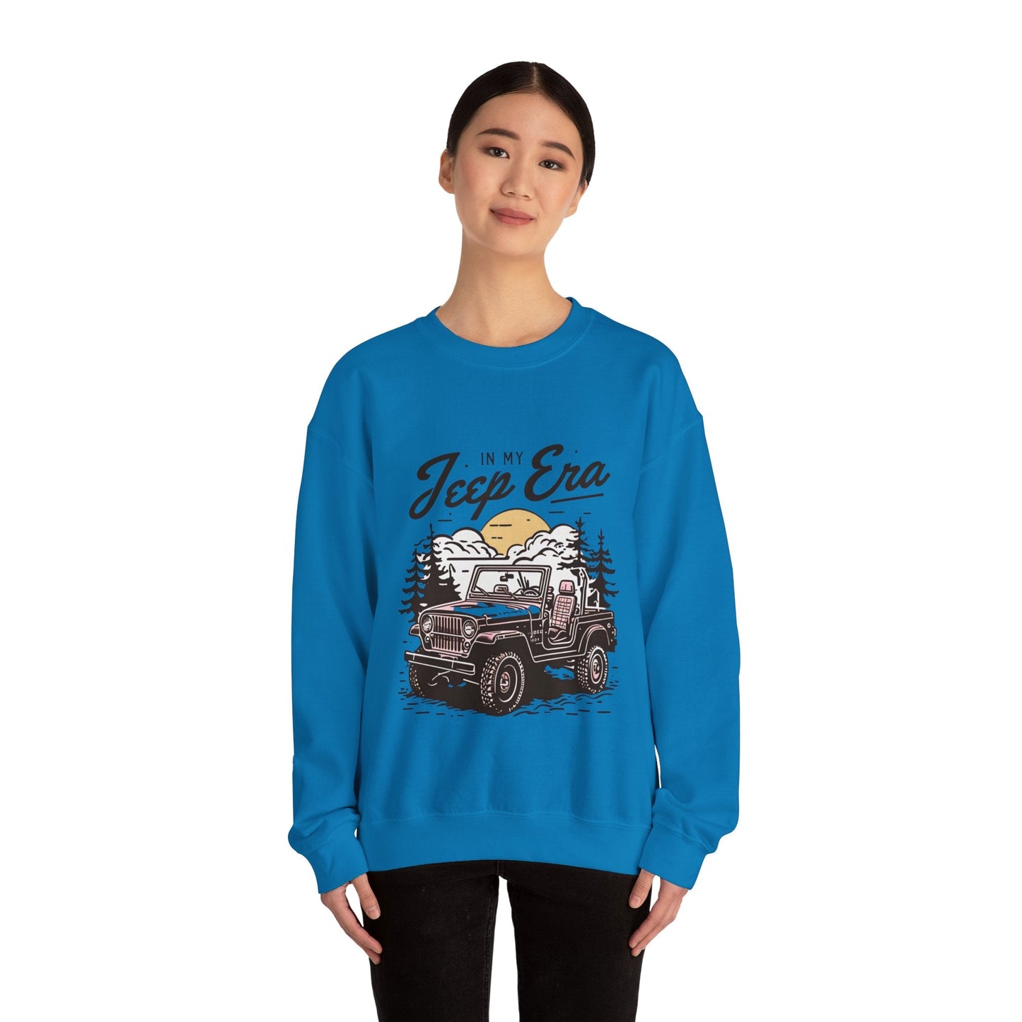 Unisex Era Graphic Crewneck Sweatshirt - Adventure Awaits!