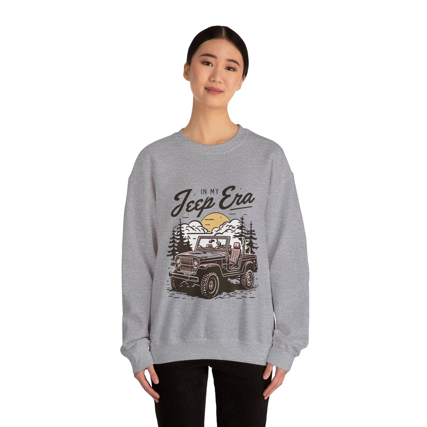 Unisex Era Graphic Crewneck Sweatshirt - Adventure Awaits!