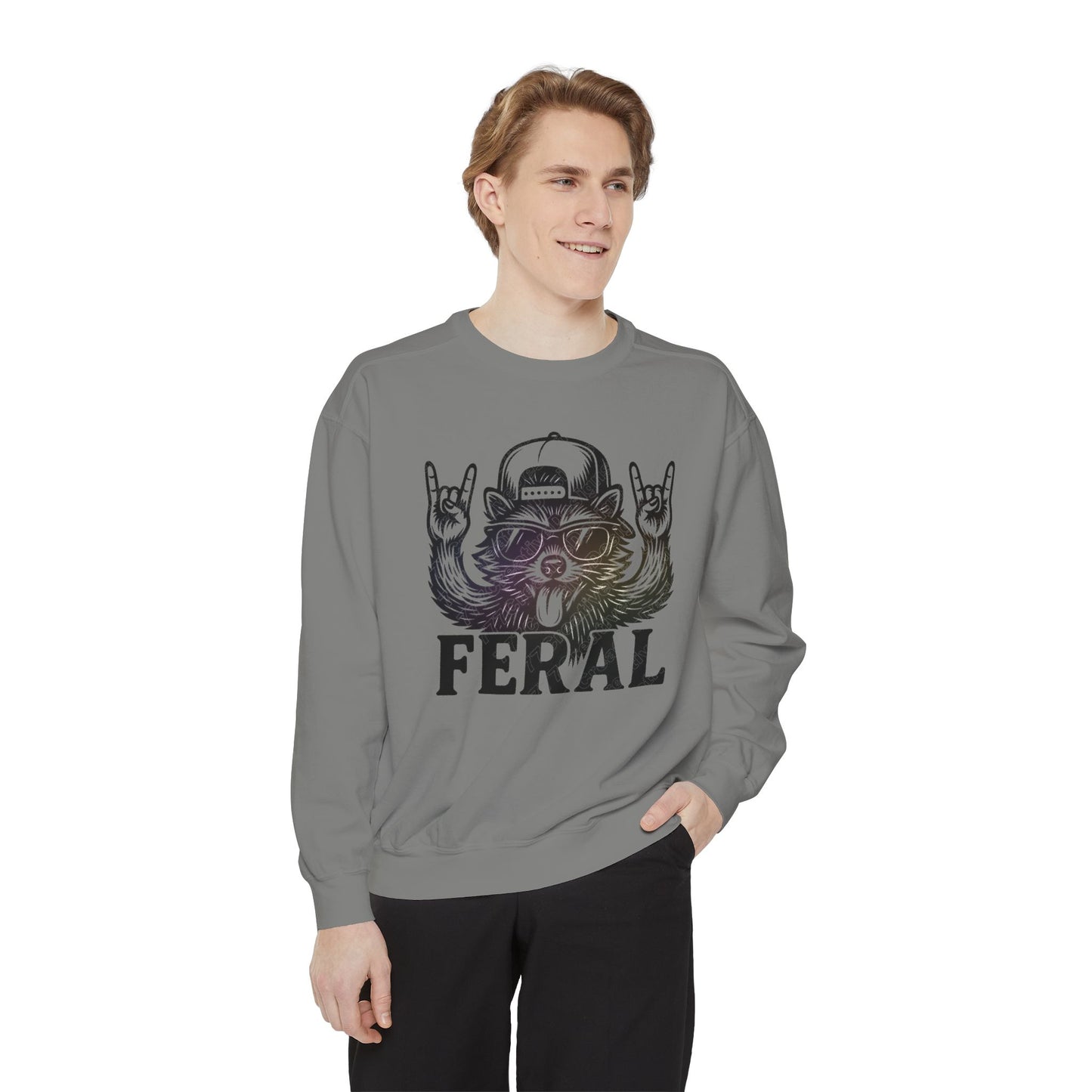 Raccoon Sweatshirt - Feral Raccoon Crewneck
