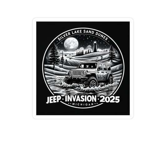 Kiss-Cut Vinyl Decals for Jeep invasion at Silver Lake Sand Dunes