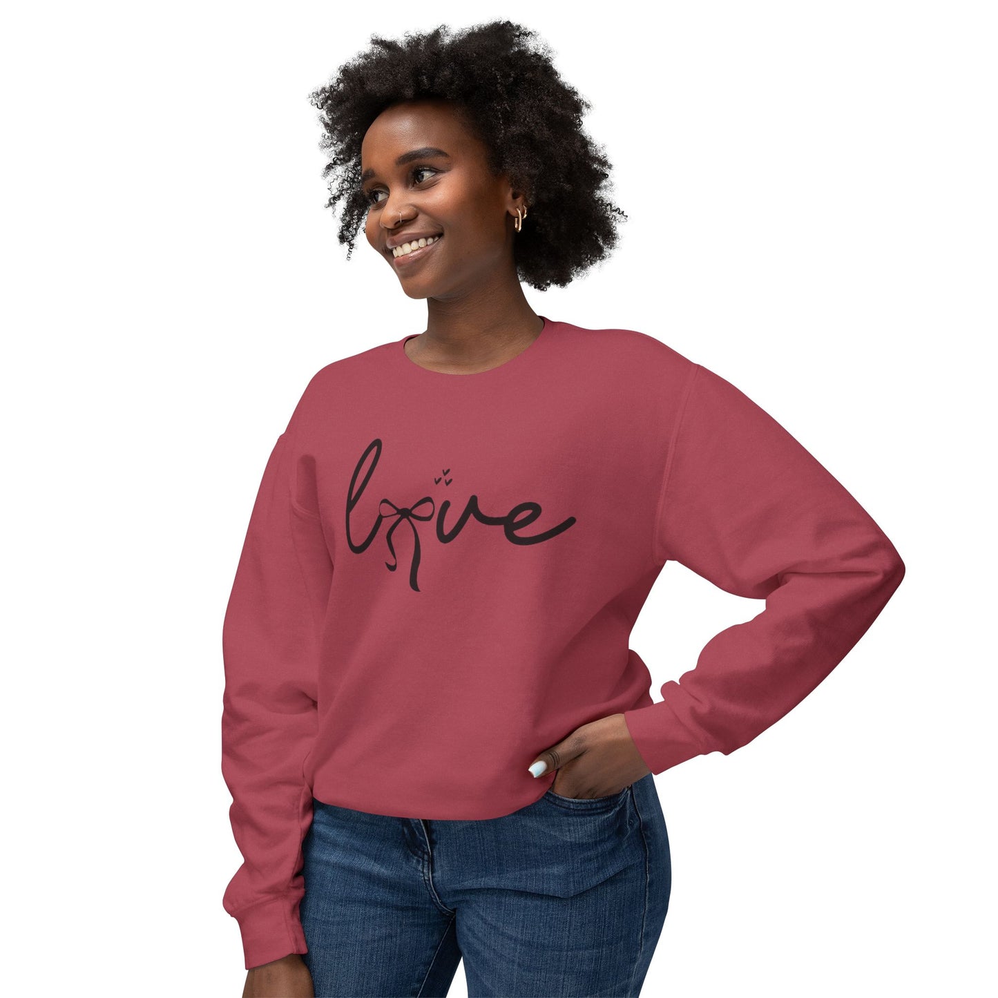 Love Crewneck Sweatshirt — Lightweight Casual Pullover