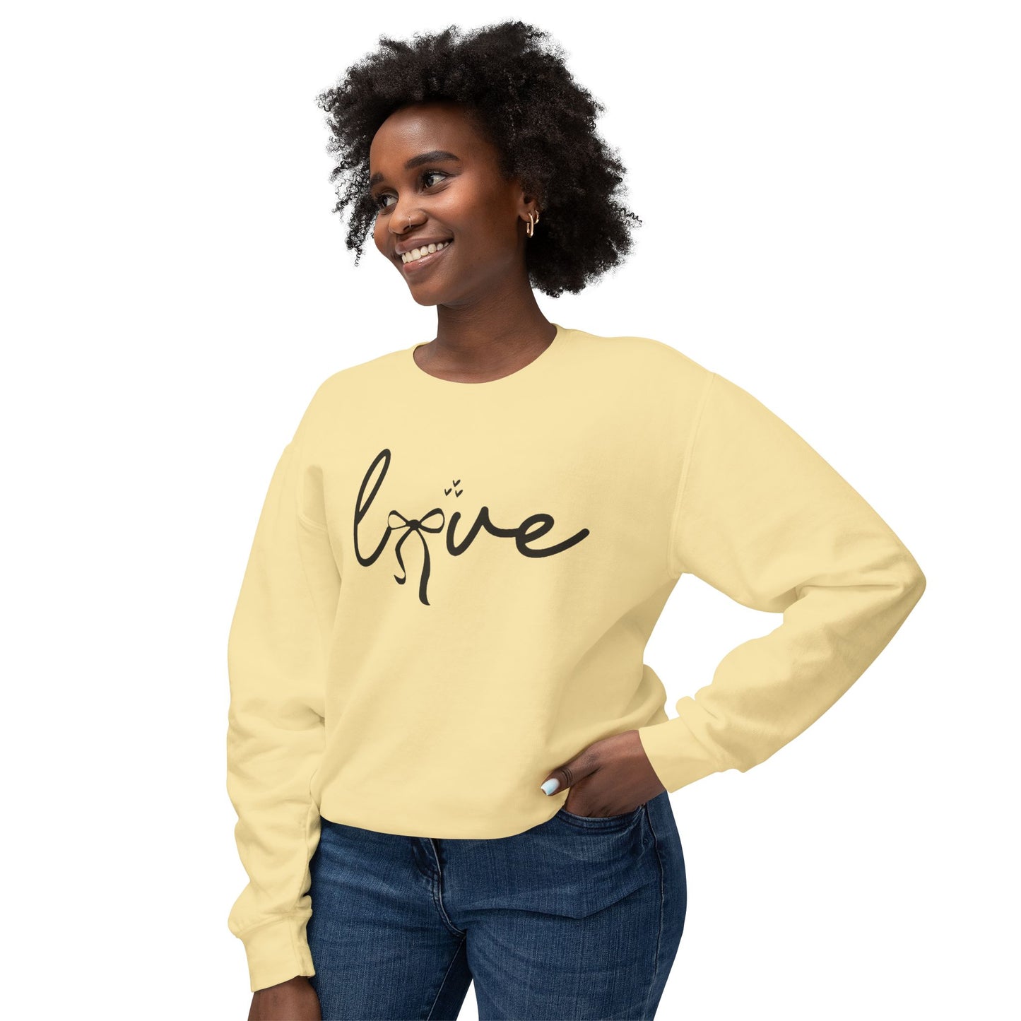 Love Crewneck Sweatshirt — Lightweight Casual Pullover