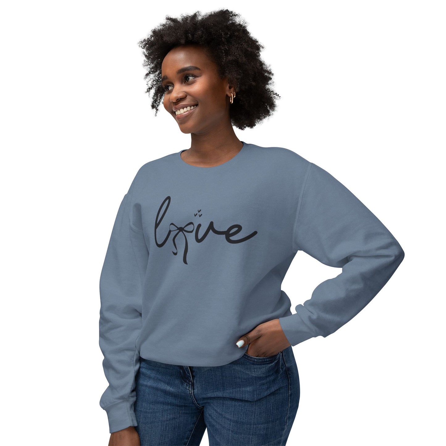 Love Crewneck Sweatshirt — Lightweight Casual Pullover