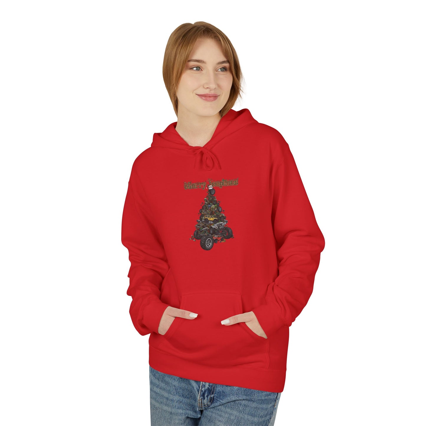 Merry Jeepmas Christmas Hoodie — Festive Jeep Holiday Pullover