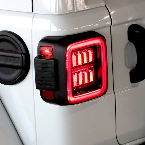 AlphaRex 18-23 Jeep Wrangler JL NOVA Prismatic LED Taillights Alpha-Black