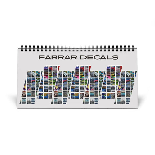 2025 Desk Calendar with Scenic Vehicle Images