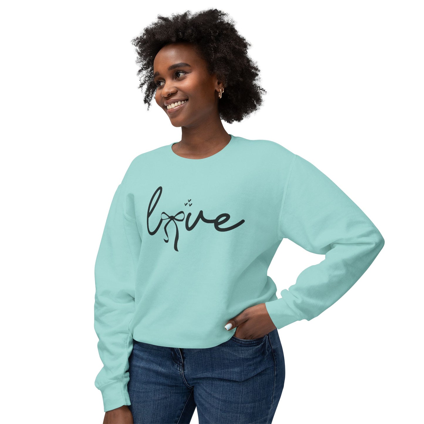 Love Crewneck Sweatshirt — Lightweight Casual Pullover