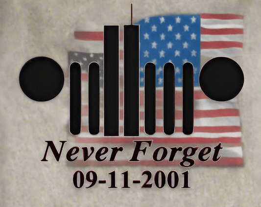 9/11 jeep never forget decal