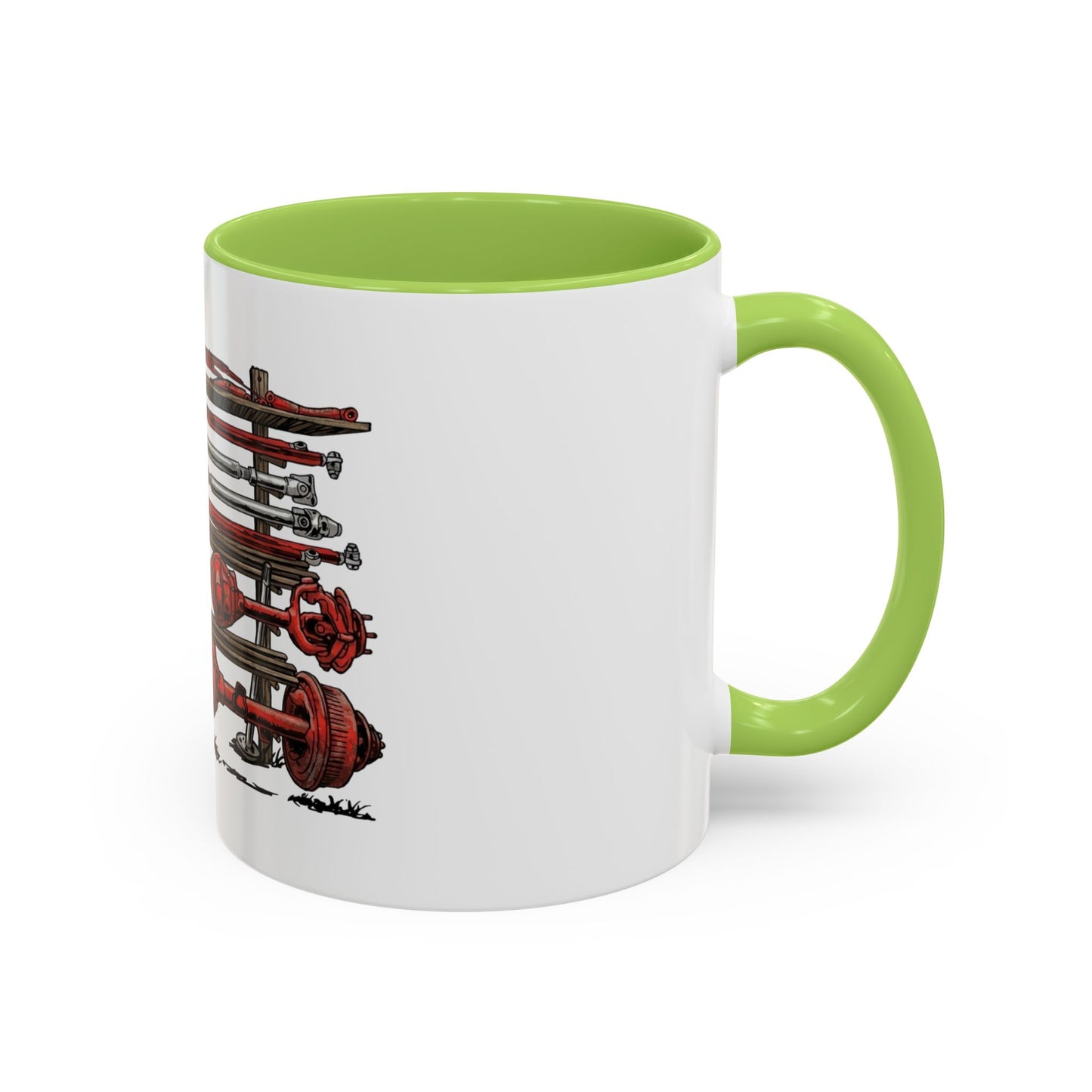 American Flag Swing-Arm Accent Coffee Mug — Patriotic Axles Design (11/15oz)