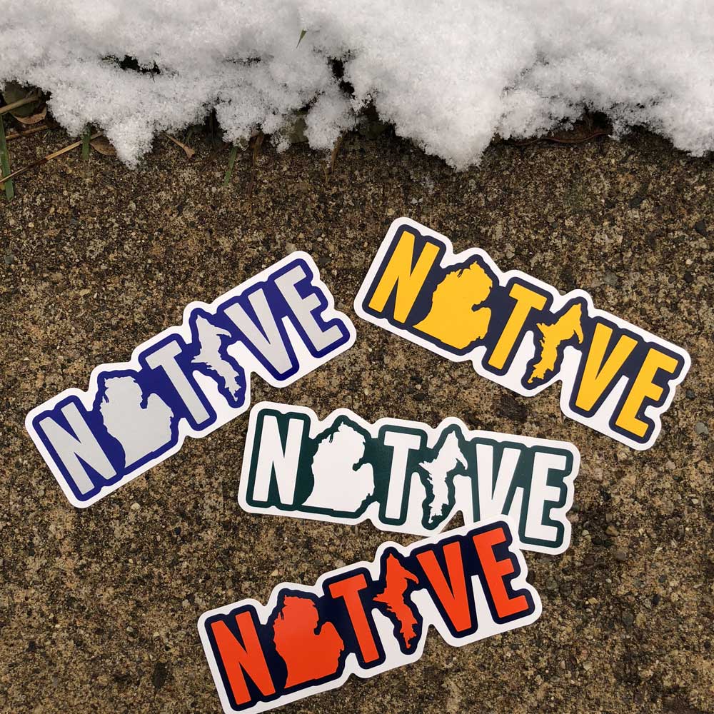 Detroit Native Sticker Sticker - Michigan NATIVE – Farrar Decals and designs