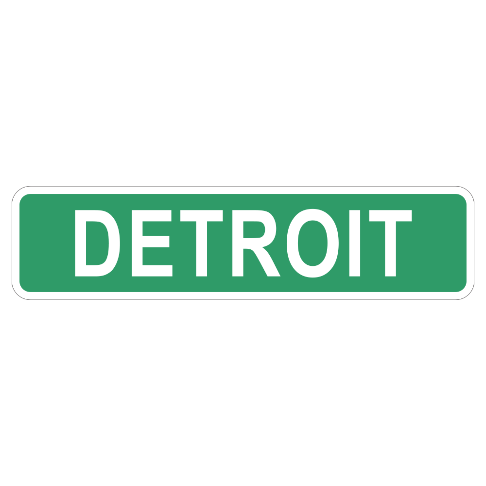 Sticker - Detroit Street Sign – Farrar Decals and designs