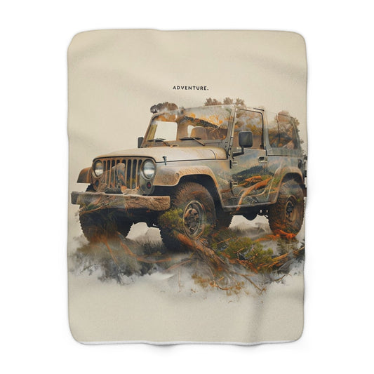 Adventure Sherpa Fleece Blanket - Cozy Throw for Outdoor Lovers