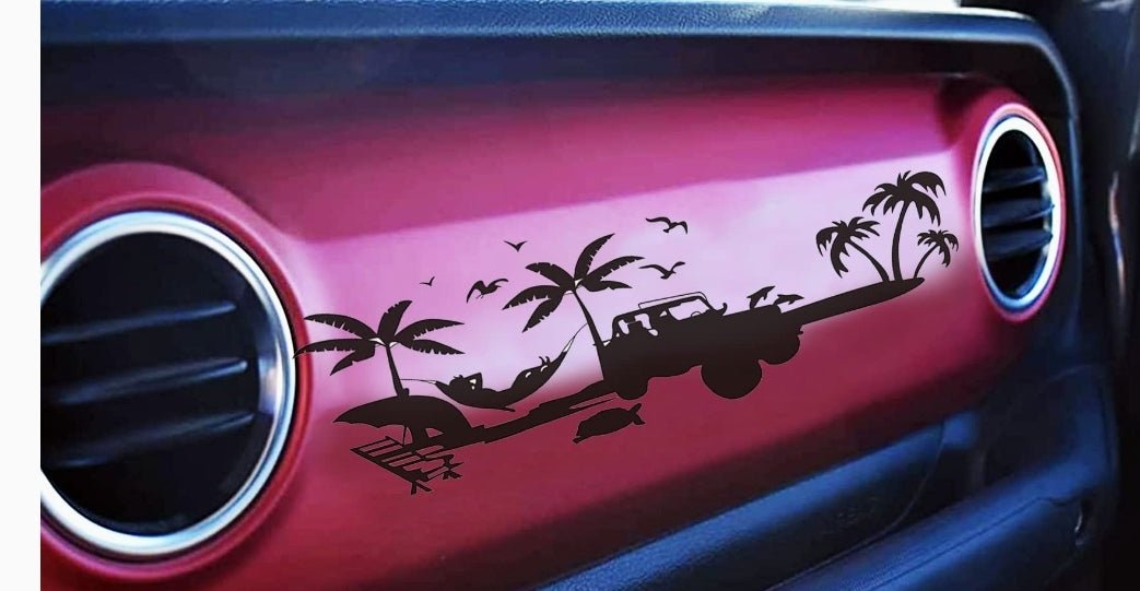 beach scene jl dash decal