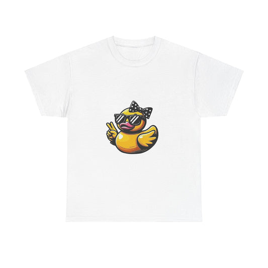 Chic Duck Unisex Heavy Cotton Tee - Fun Retro Graphic Shirt