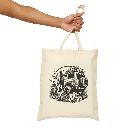 Cotton Canvas Tote Bag - Eco-Friendly Shopper for Nature Lovers