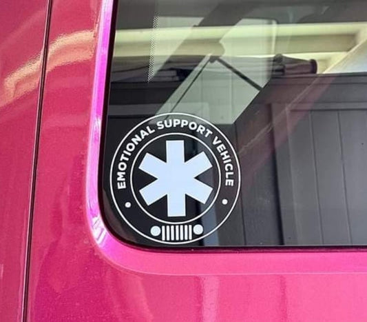 Emotional support vehicle decal