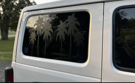 Hardtop side widow palm tree decals