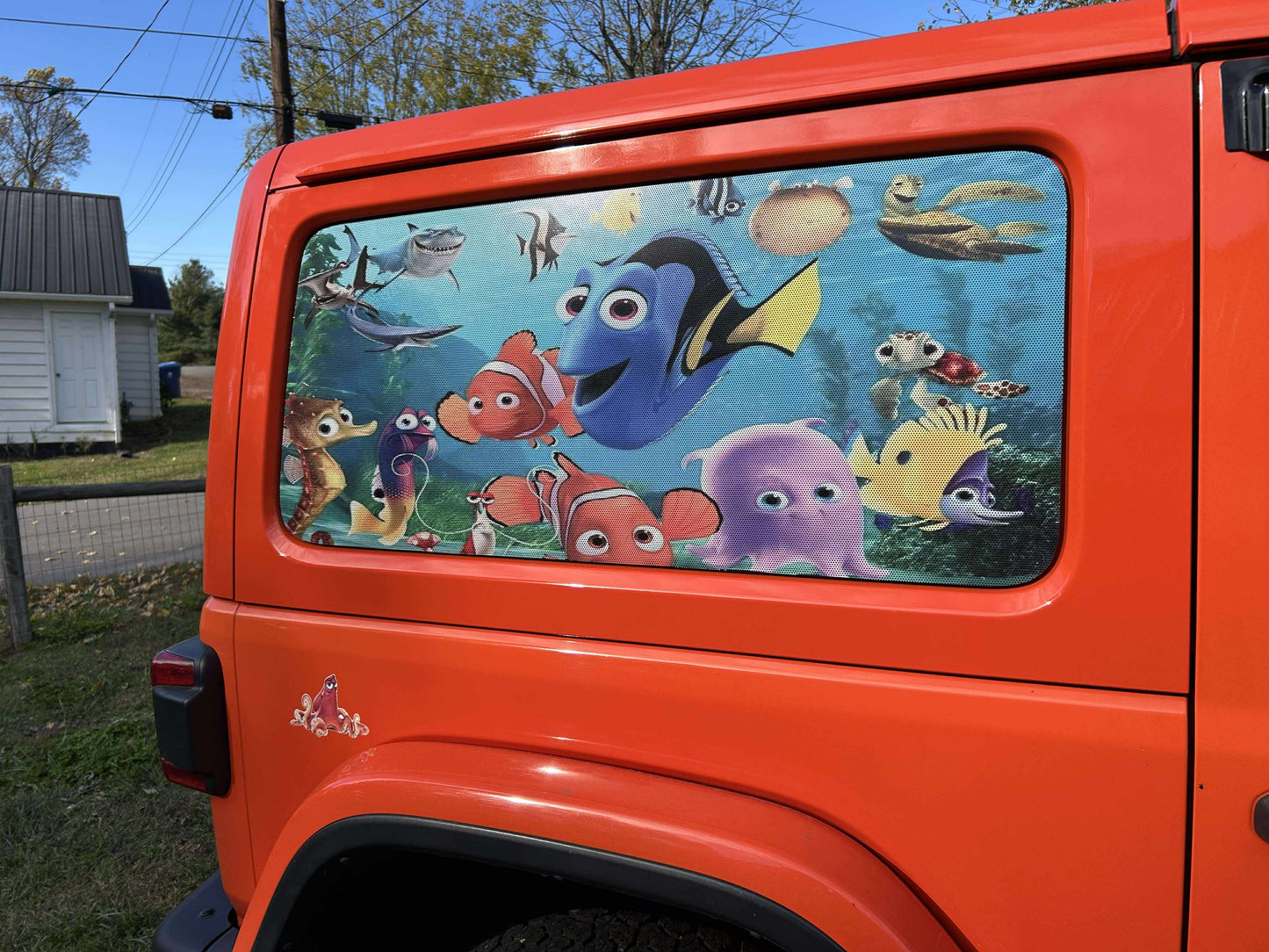 Custom Personalized Perforated See-Thru Window Decal Set