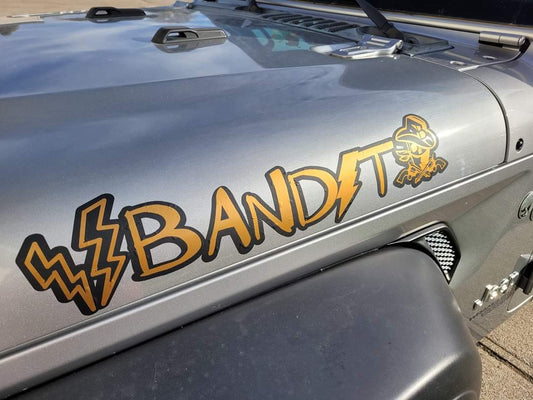 Custom designed Jeep hood name decal set