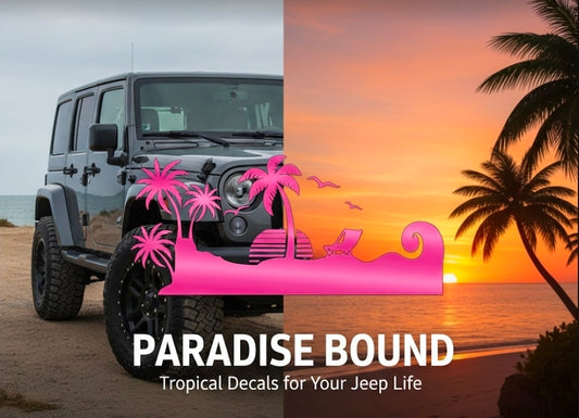 Tropical island decal