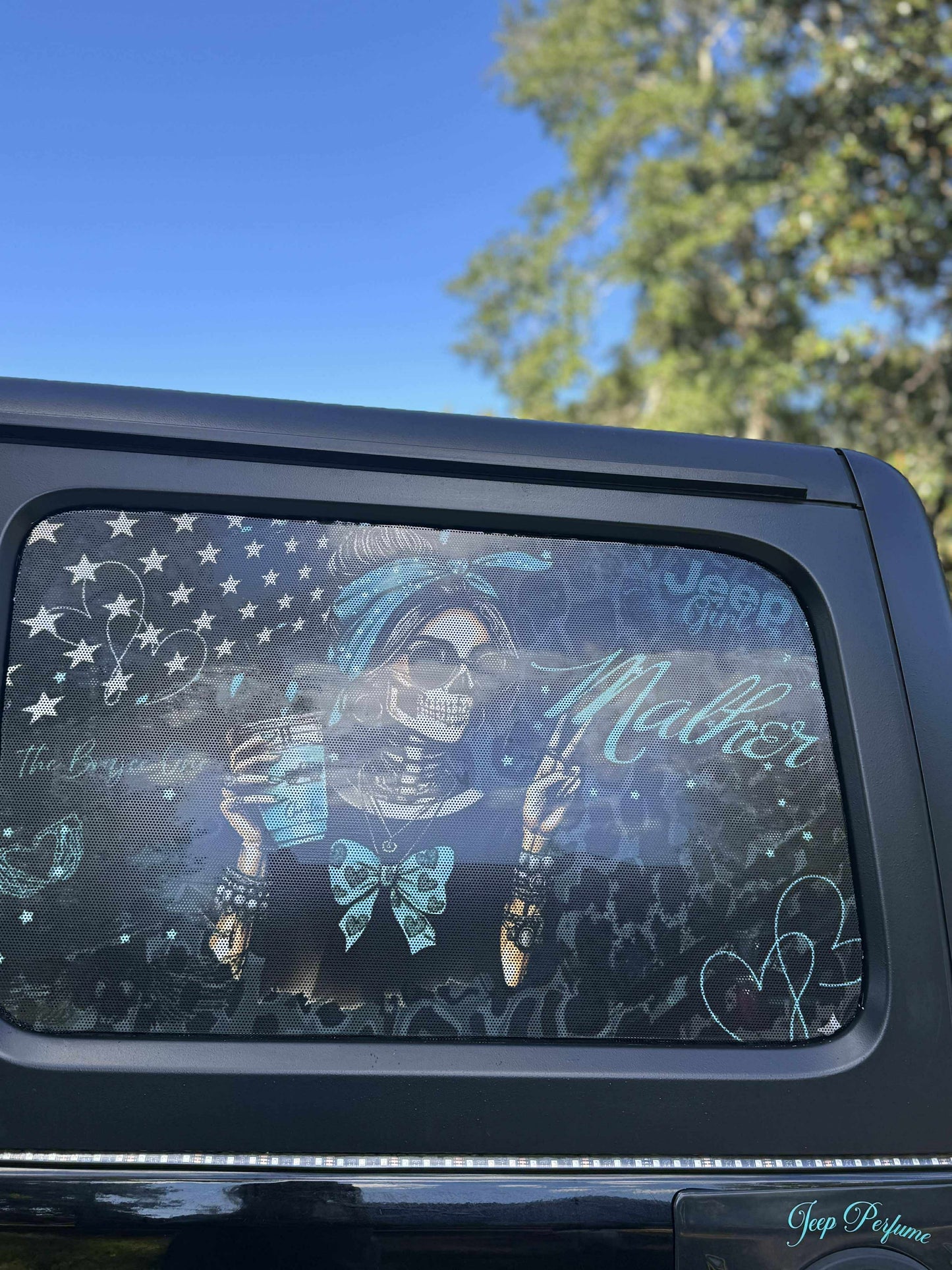 Custom Personalized Perforated See-Thru Window Decal Set