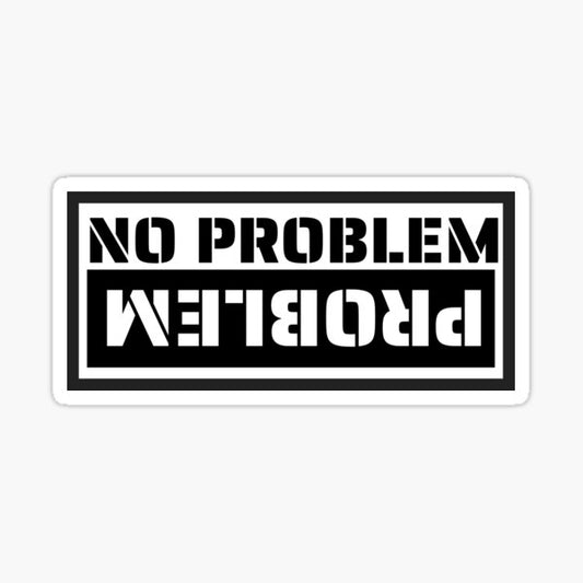 No problem problem classic decal