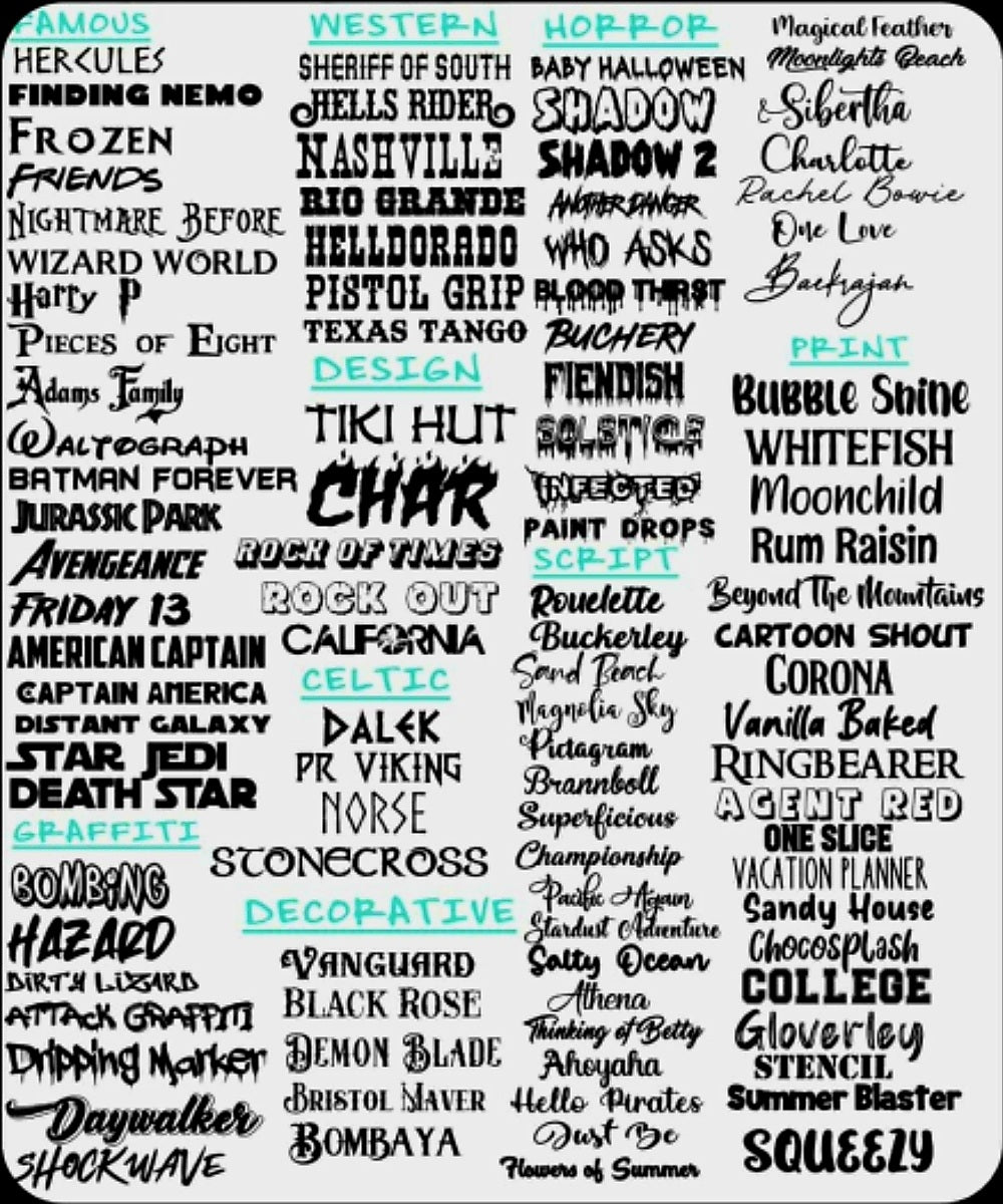 Custom designed Jeep hood name decal set