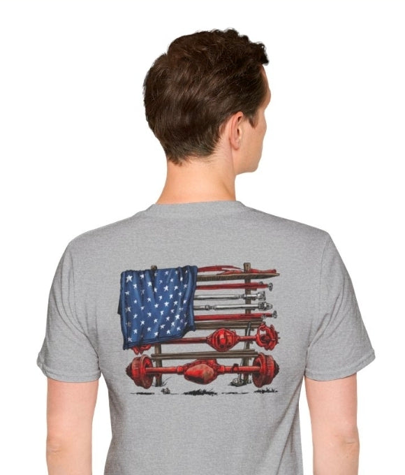 American Flag Axles & Control Arms T-Shirt