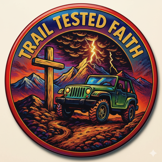 Trail tested faith 3in decal