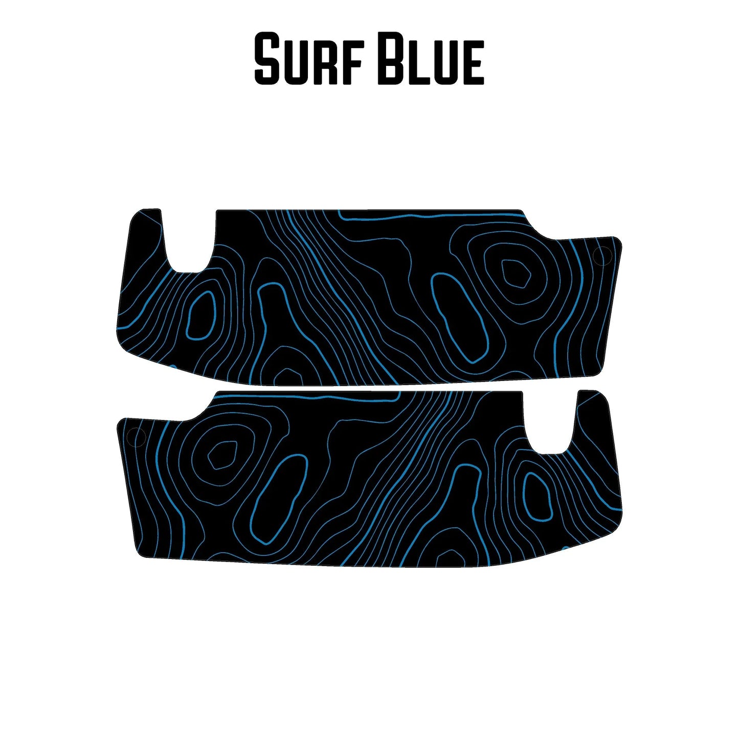 Topographic Map Sun Visor Overlays - 2018+ Jeep Wrangler JL / Jeep Gladiator JT