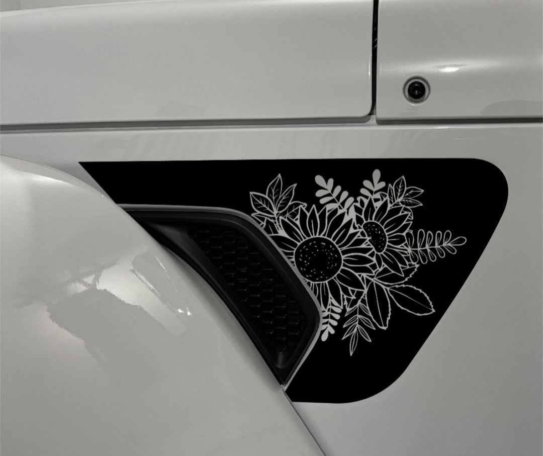 Jeep Jl vent decal flowers